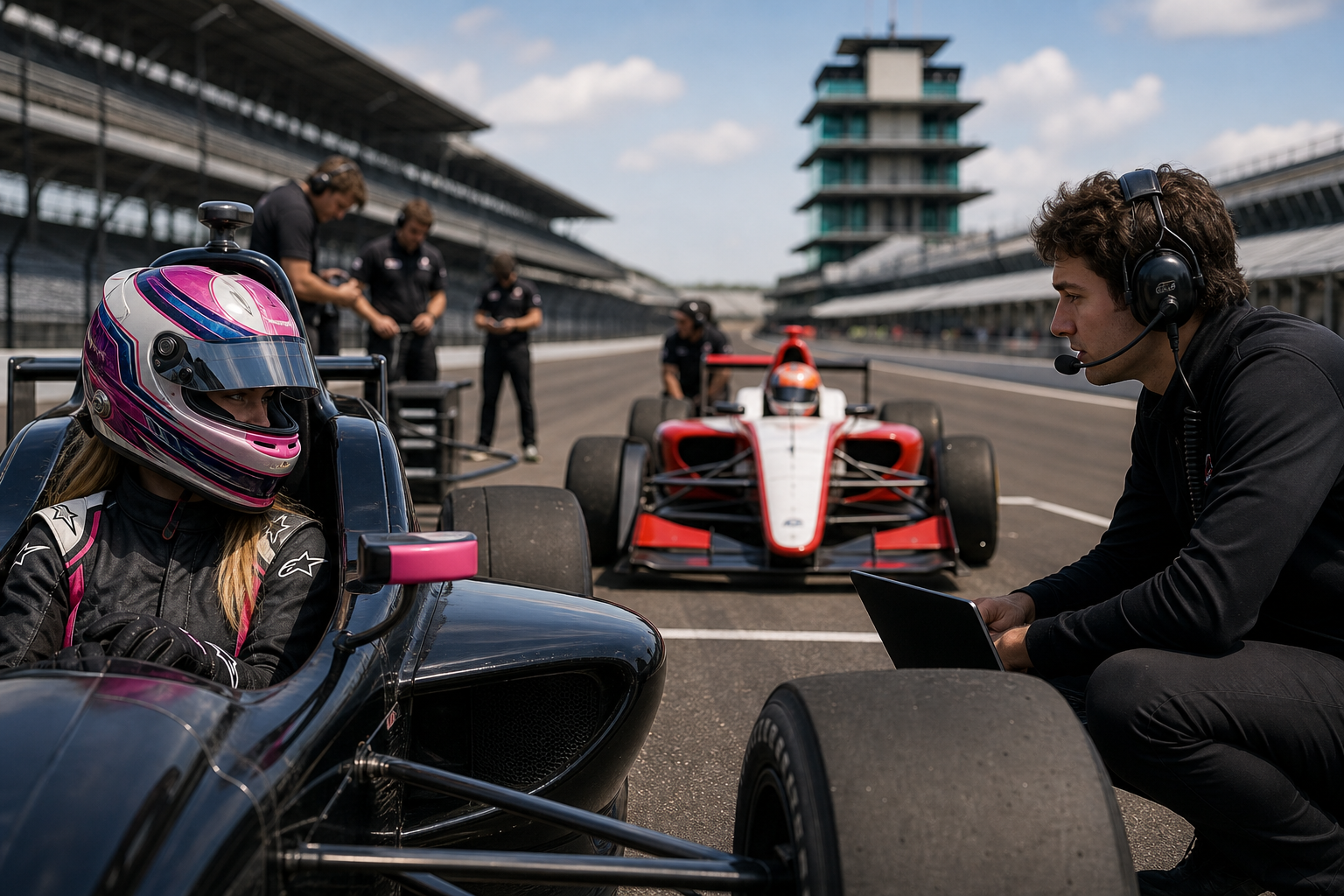 Abbi pulling headlines 11 driver indy nxt test at indianapolis
