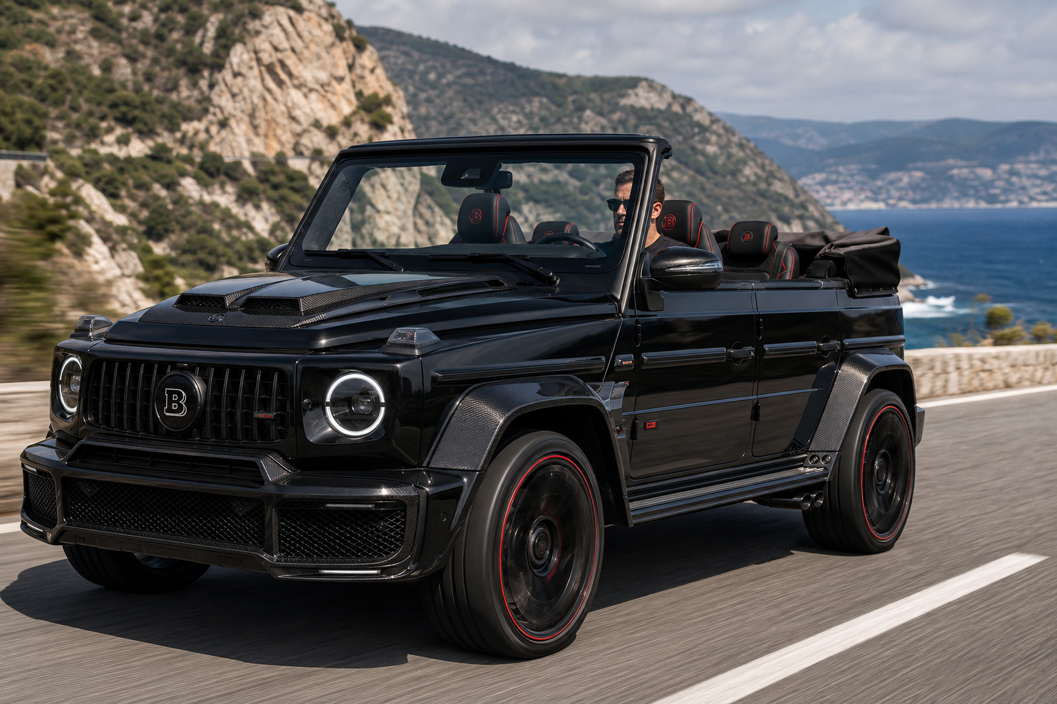 Brabus 900 rocket edition cabrio turns the mercedes amg g 63 into an 888 hp convertible