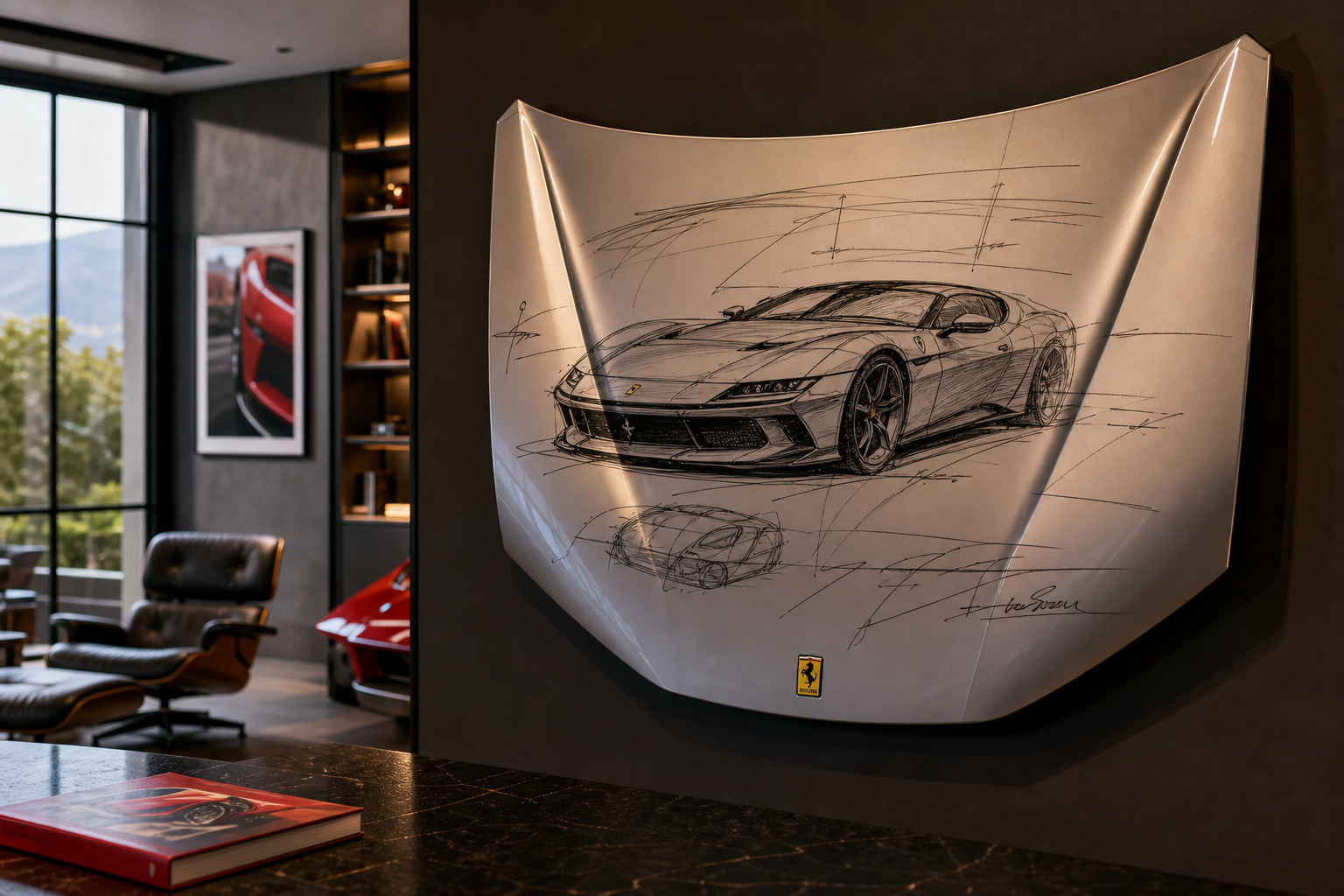 Ferrari will turn sketched body panels into designer wall art