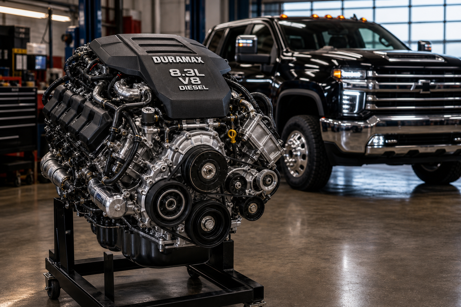 General motors teases an 8 3 liter duramax diesel v8 for heavy duty trucks