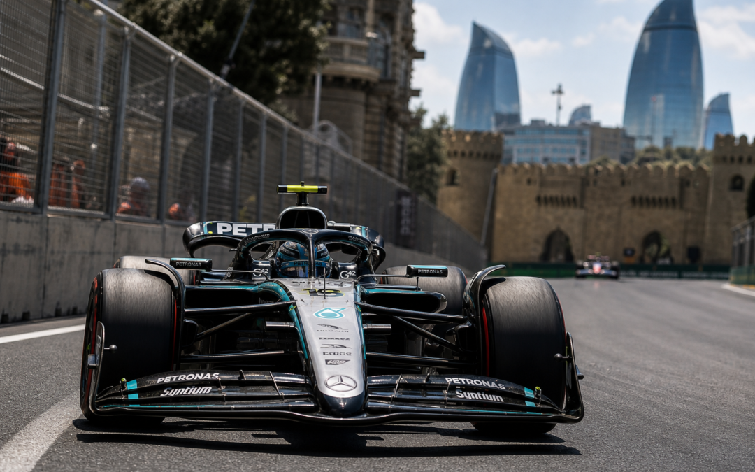 George Russell Leads Azerbaijan FP1 as Kimi Antonelli’s Mercedes Stops Early