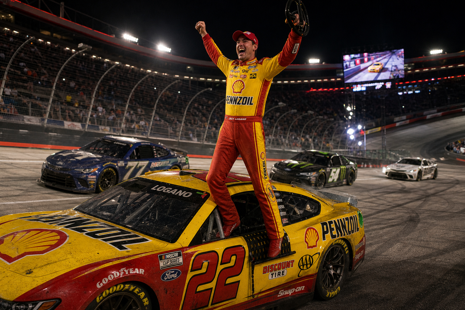 Joey logano wins 2026 nascar cup bristol night race for 40th career victory