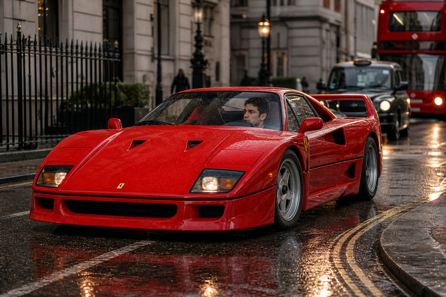 Lando norris spotted driving ferrari f40 in london after 2025 crash