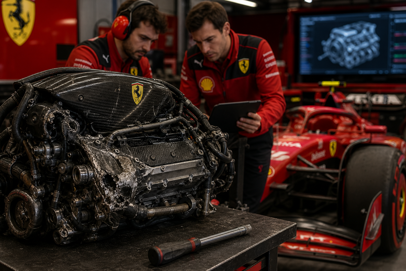 Leclerc hopeful monza damaged ferrari power unit can be saved avoiding grid penalty