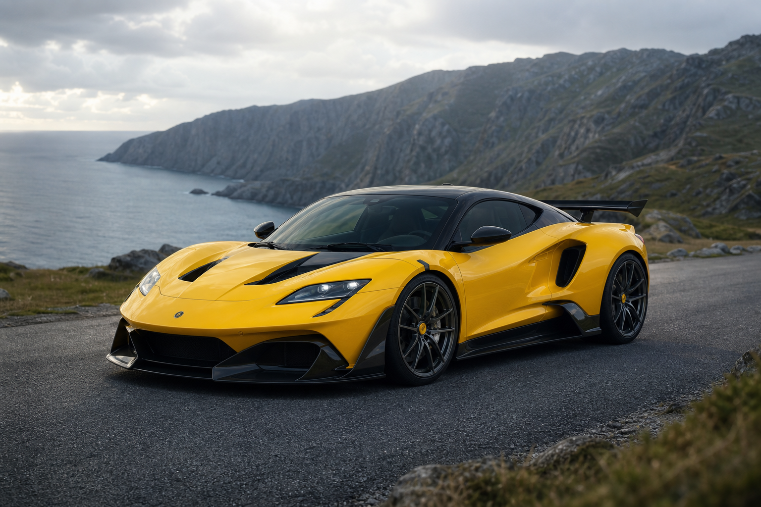 Lotus v8 supercar previewed by radical emira based renderings