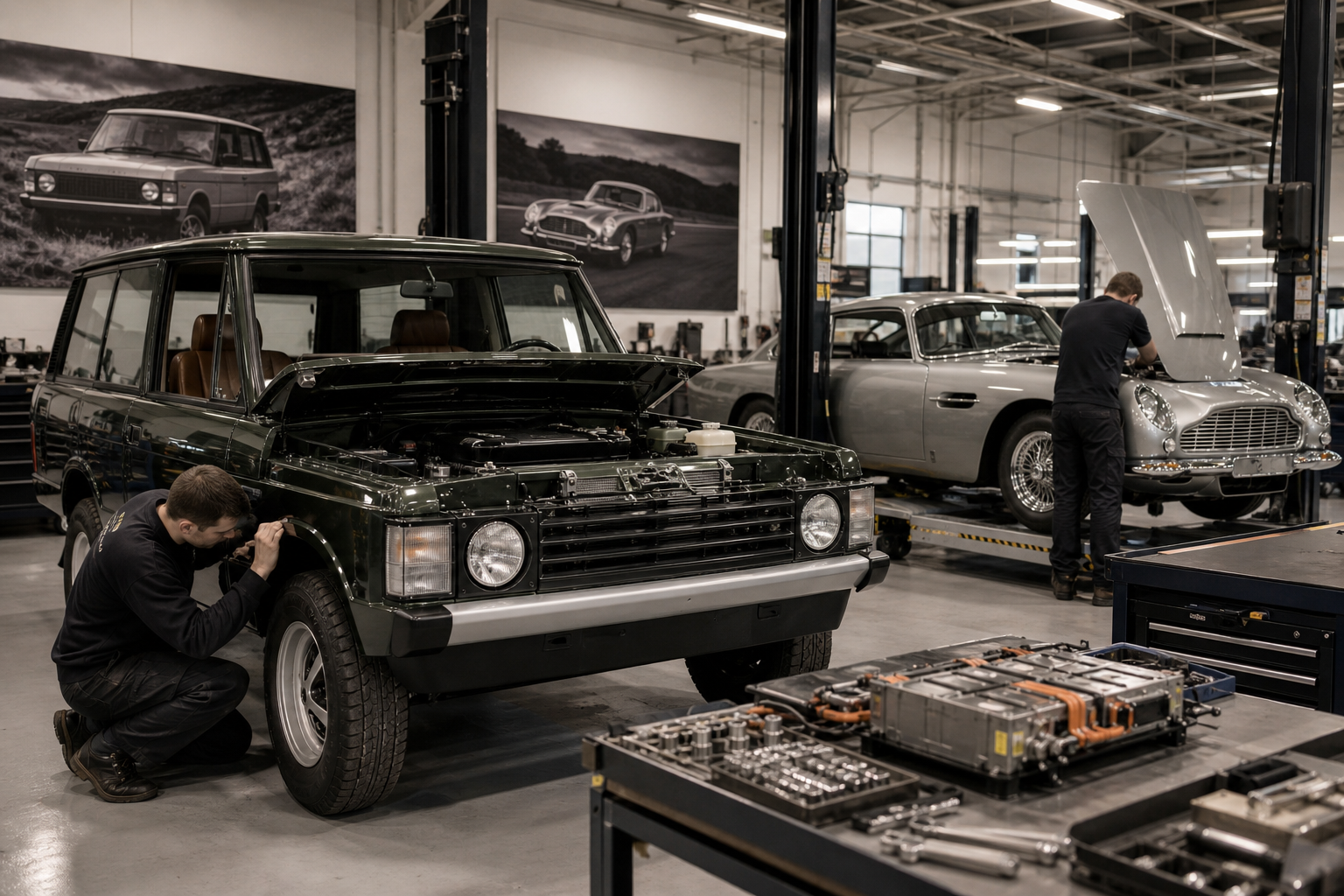 Lunaz doubles silverstone shifts as u s collectors buy every range rover and aston martin slot
