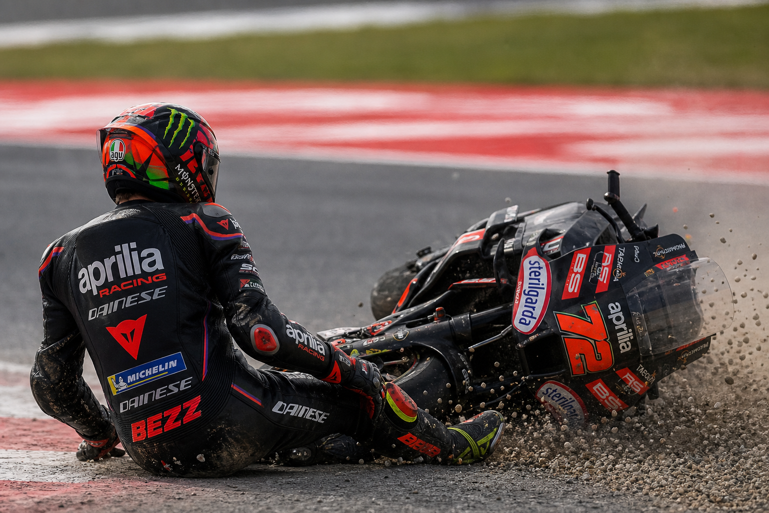 Marco bezzecchi not giving up on motogp title hopes after latest error