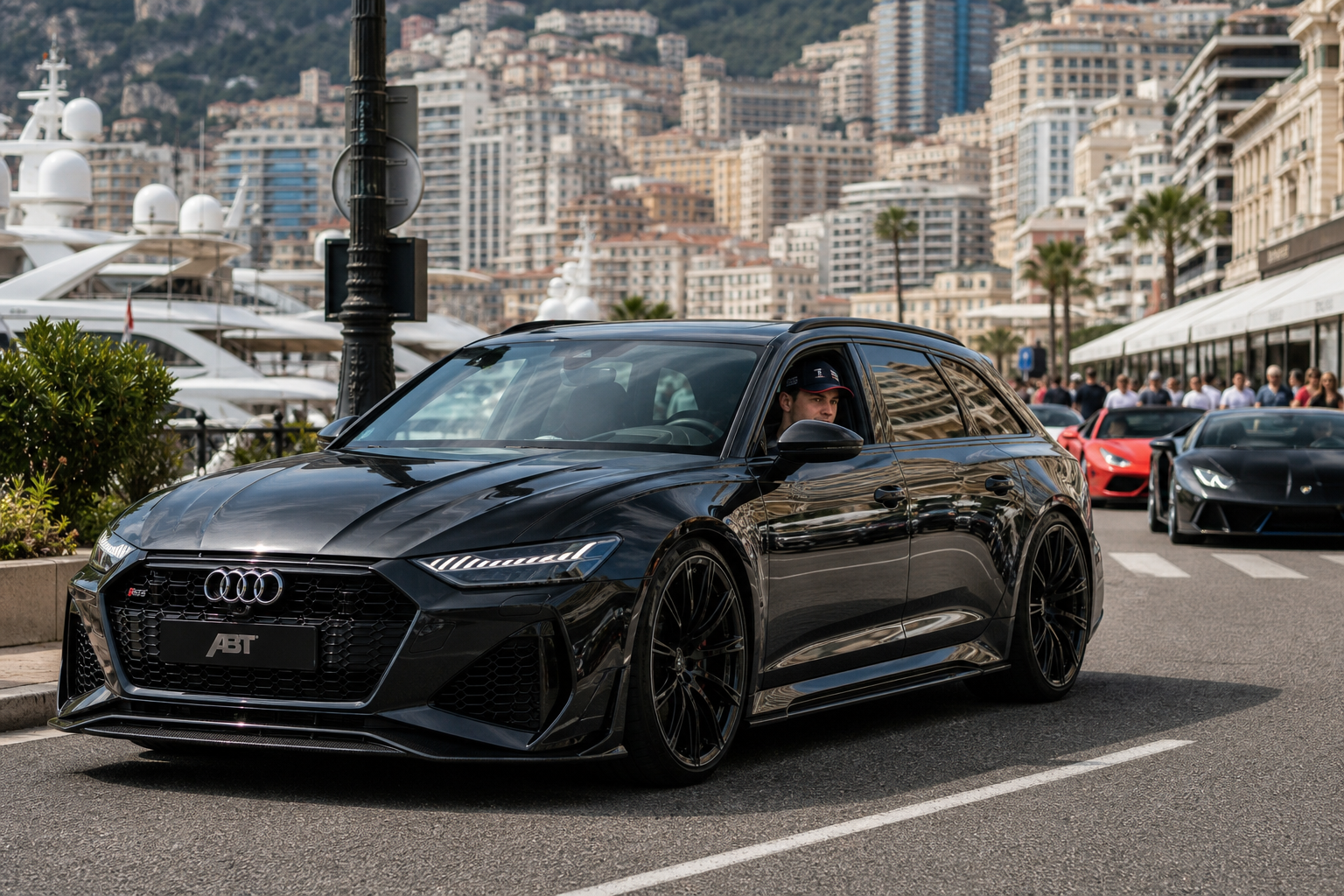 Max verstappen takes a monaco stroll in a tuned abt audi rs6 avant