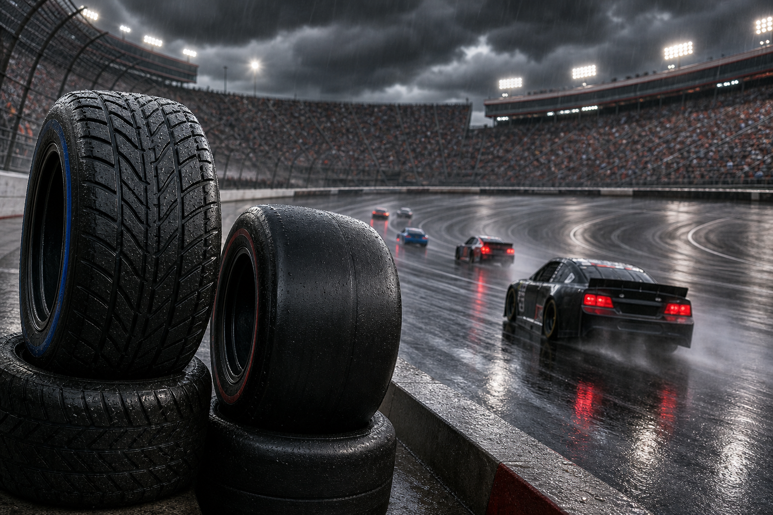 Nascar changes wet weather tire policy for bristol to give teams more control