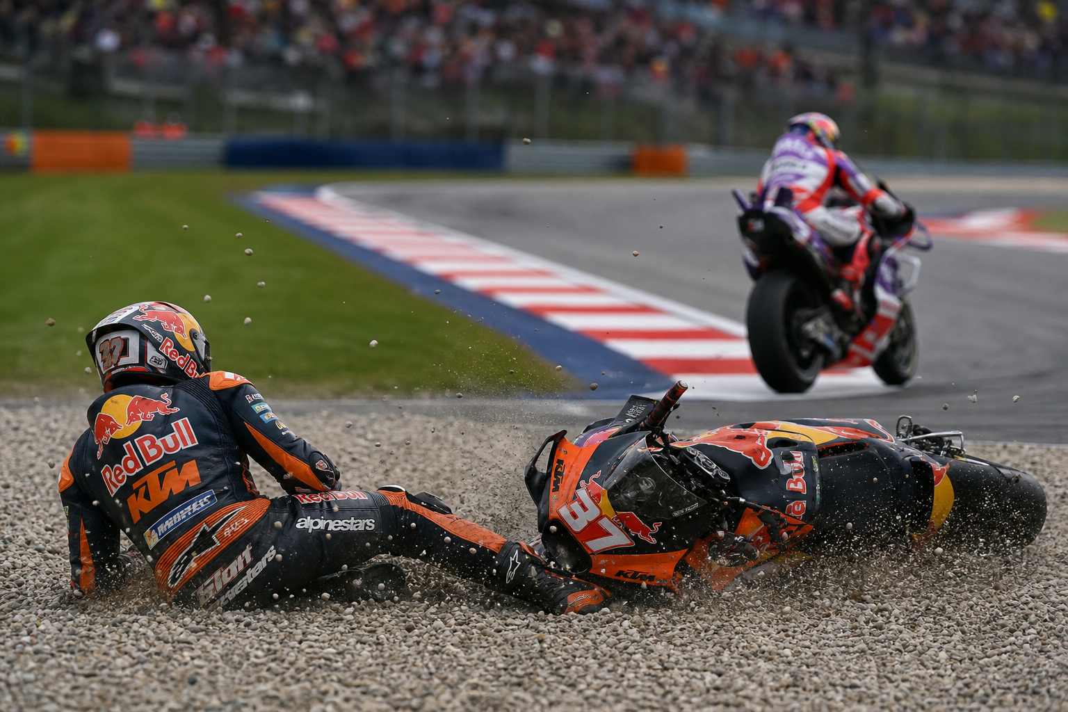 Pedro acosta takes the blame after spielberg sprint crash costs likely win