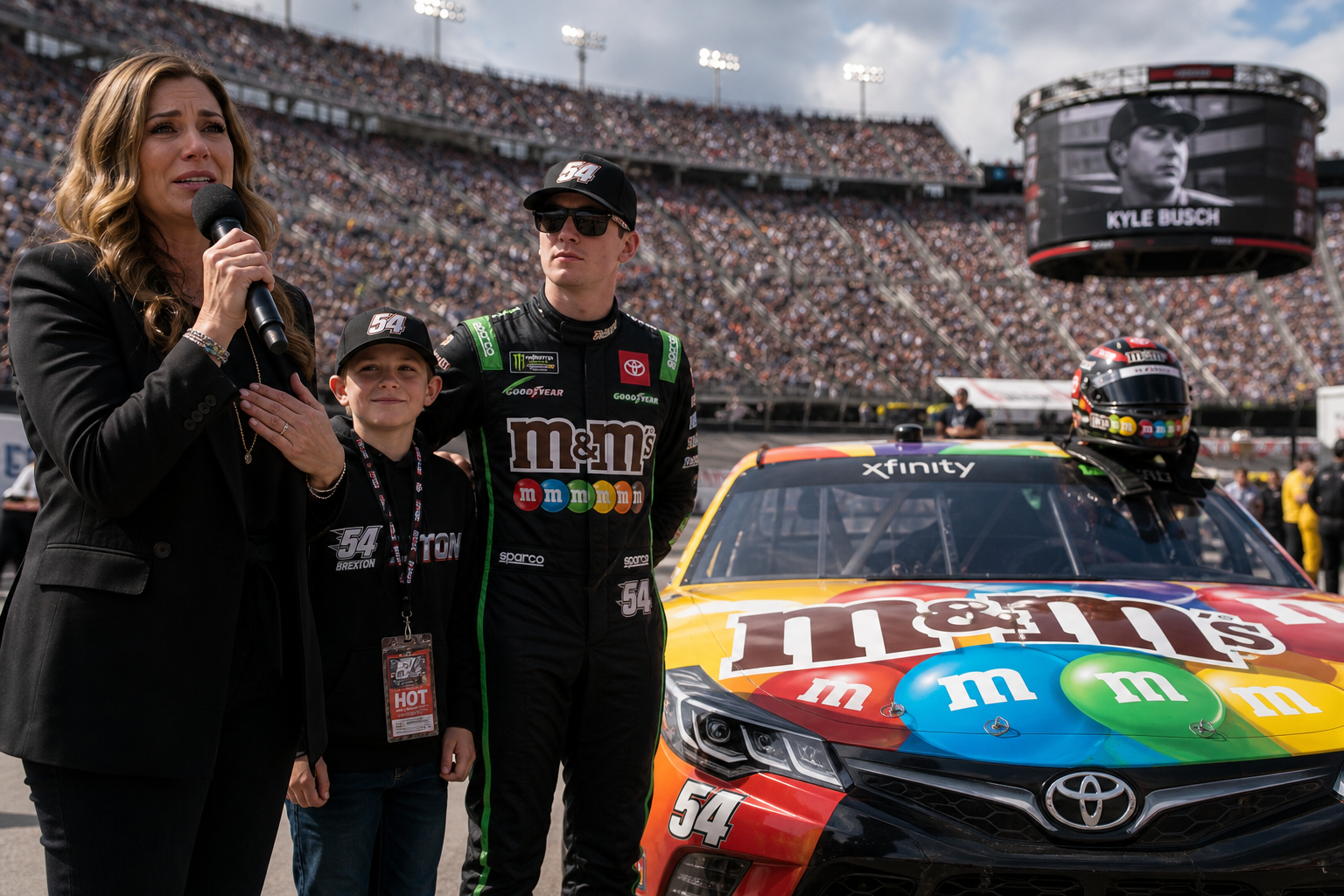 Samantha busch honors kyle at bristol as m m s makes a surprise nascar return