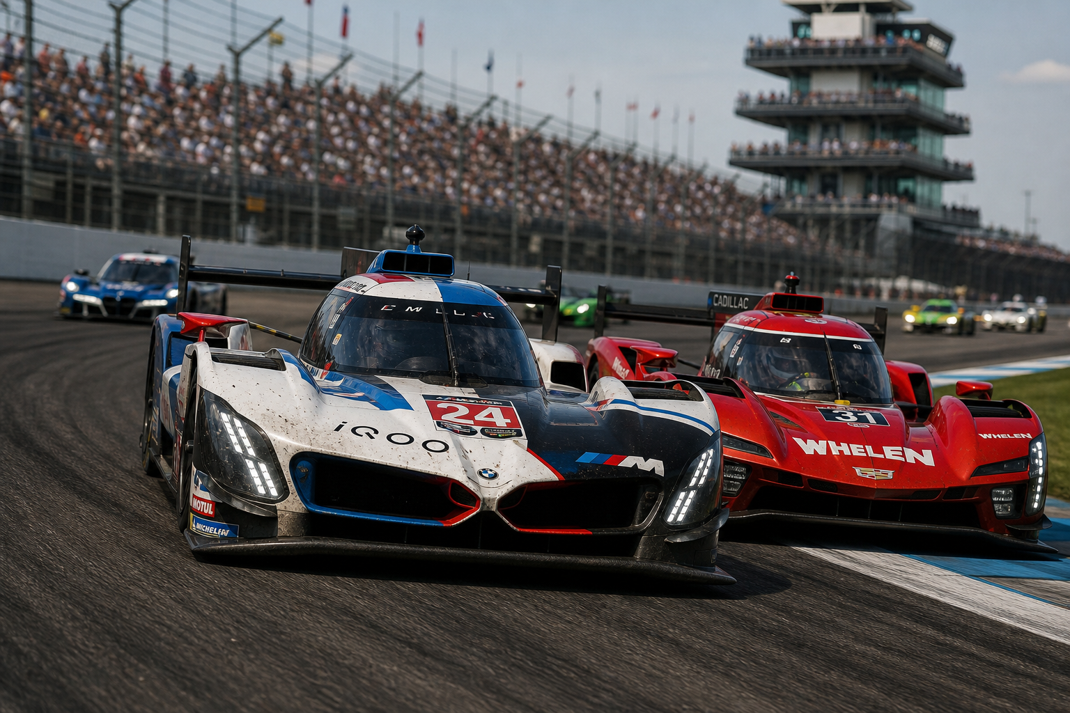 Sheldon van der linde wins imsa indianapolis thriller with late cadillac pass
