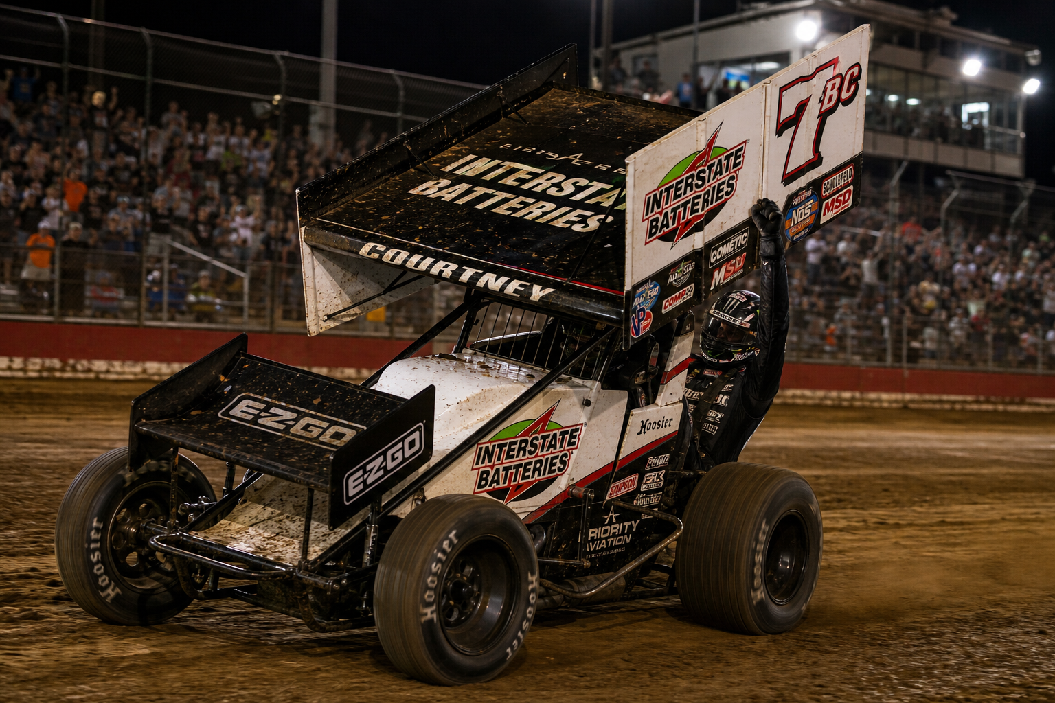 Tyler courtney charges from 12th to win at wheatland