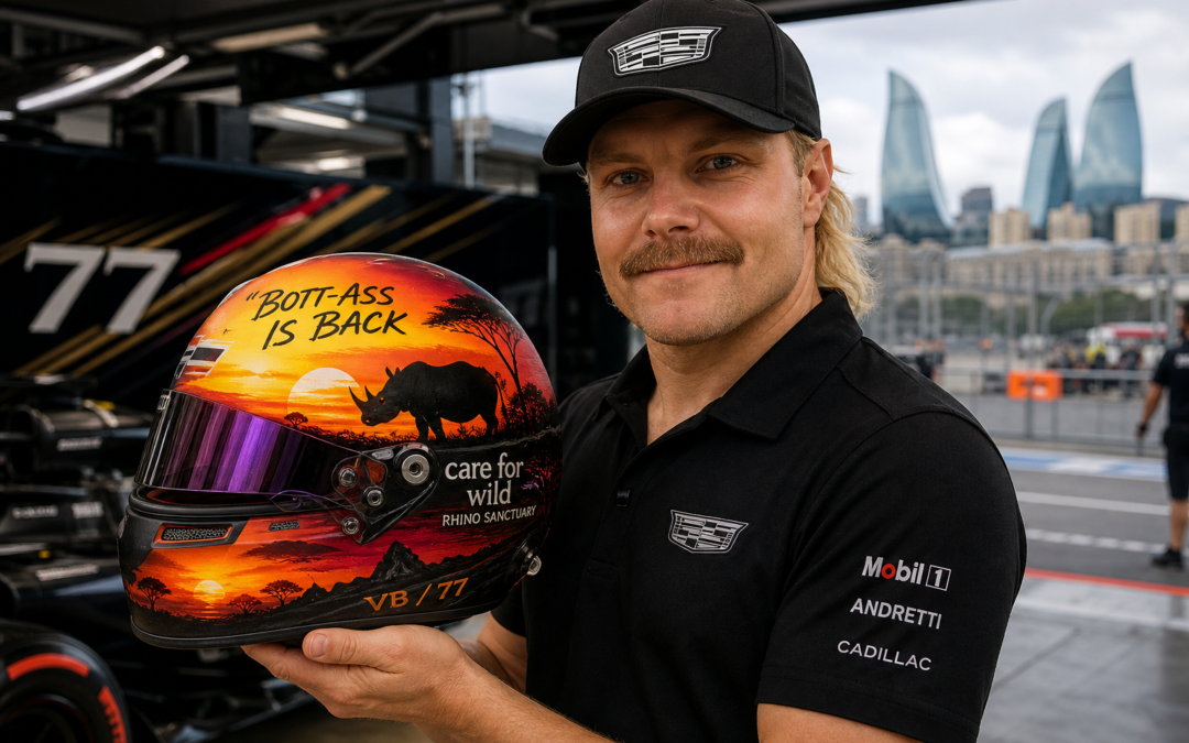 Valtteri Bottas Brings “Bott-Ass Is Back” to Baku With Charity Helmet