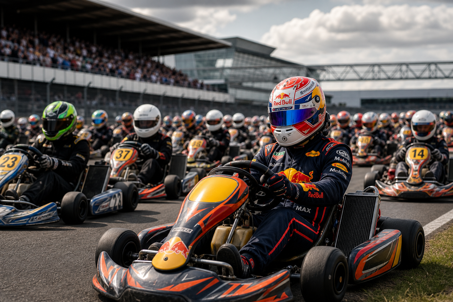 Verstappen beats 100 karters from the back in red bull event