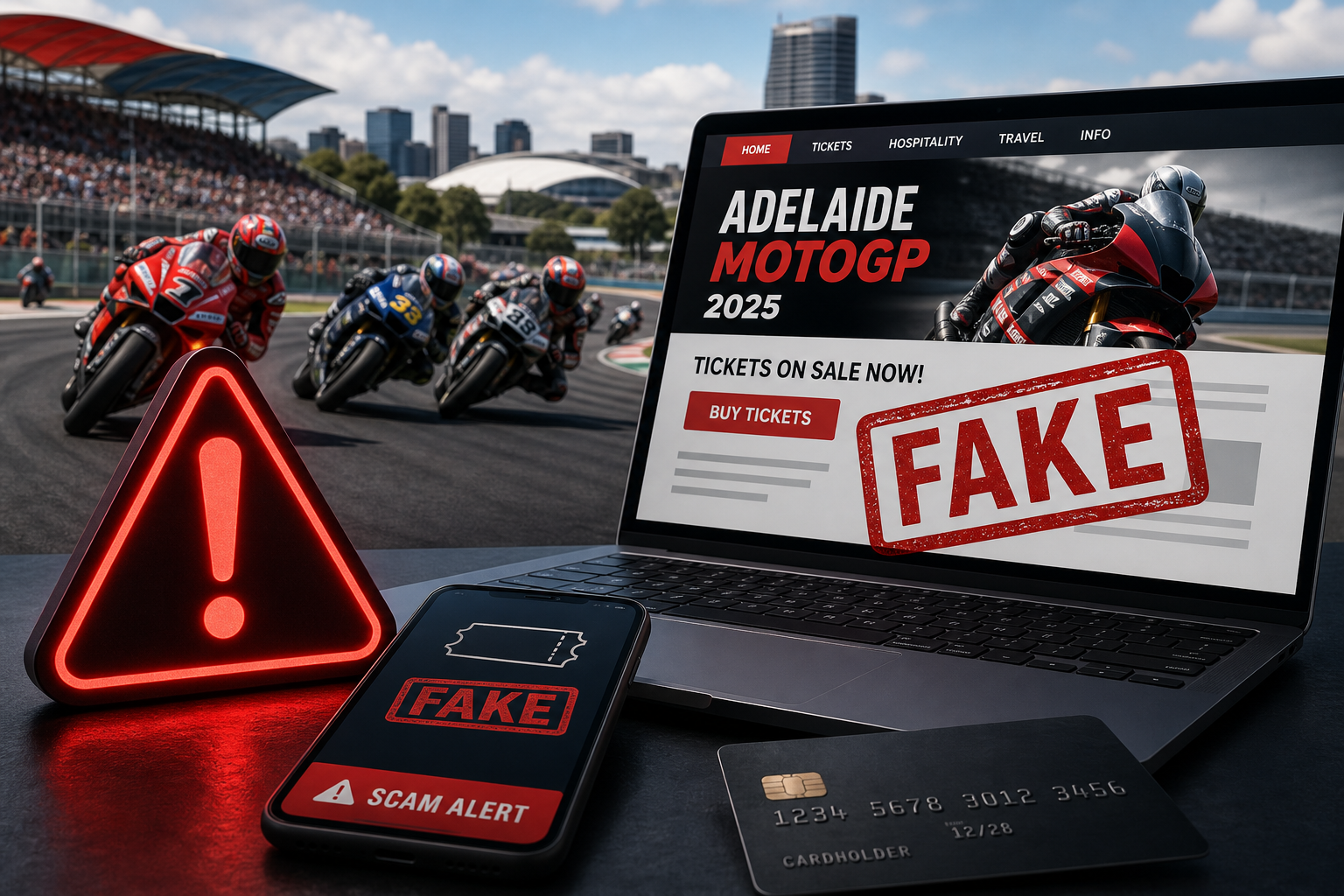 Warning issued over fake adelaide motogp website
