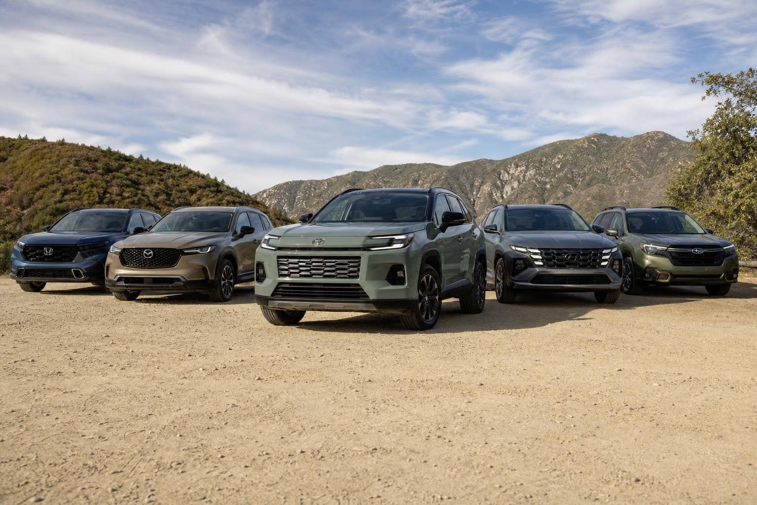 2026 Toyota RAV4 Hybrid Compared With the Honda CR V Mazda CX 50 Hyundai Tucson and Subaru Forester