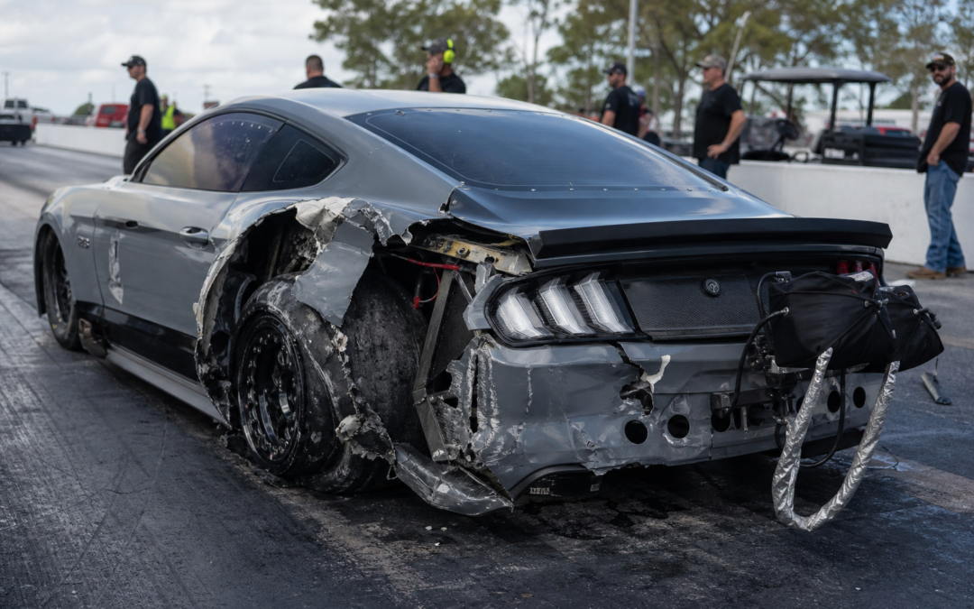 3,000-HP Ford Mustang Damaged After Tire Failure at 228 MPH