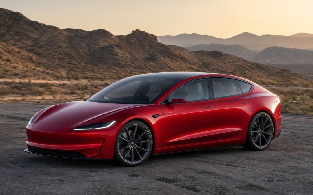 Digital Rendering Imagines a Tesla Roadster-Inspired Sedan