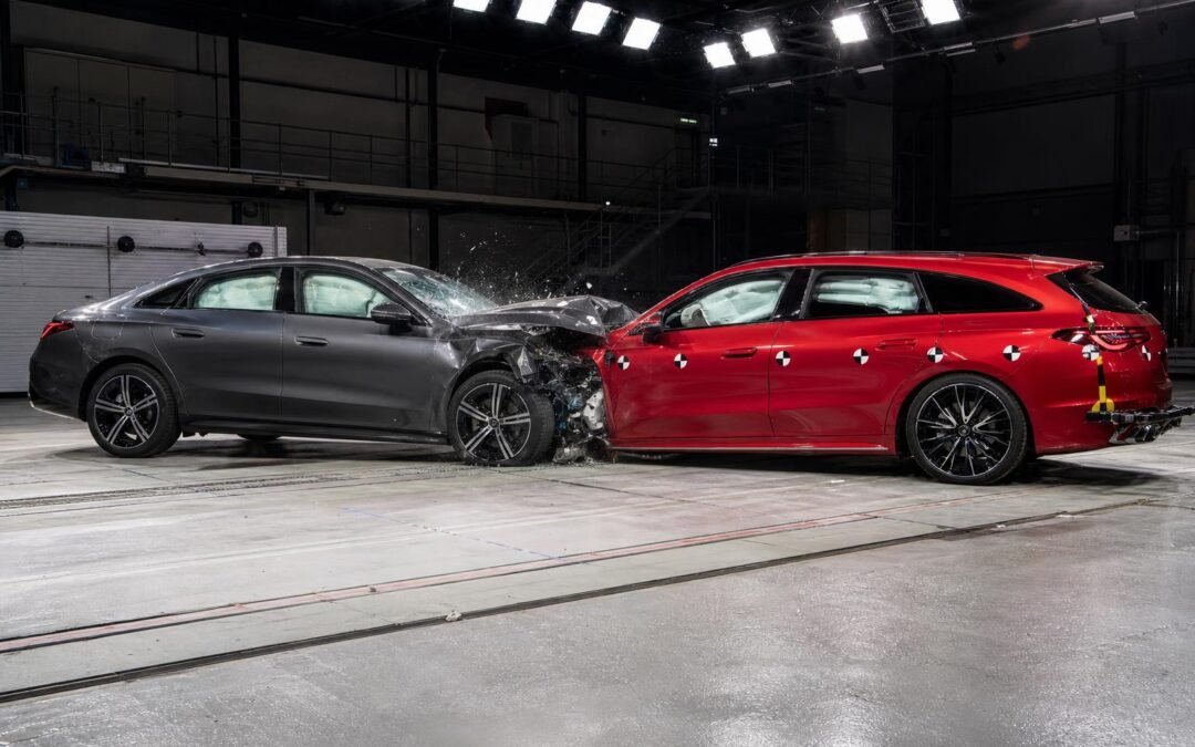 Mercedes Uses Moving CLA Models in EV Safety Crash Test