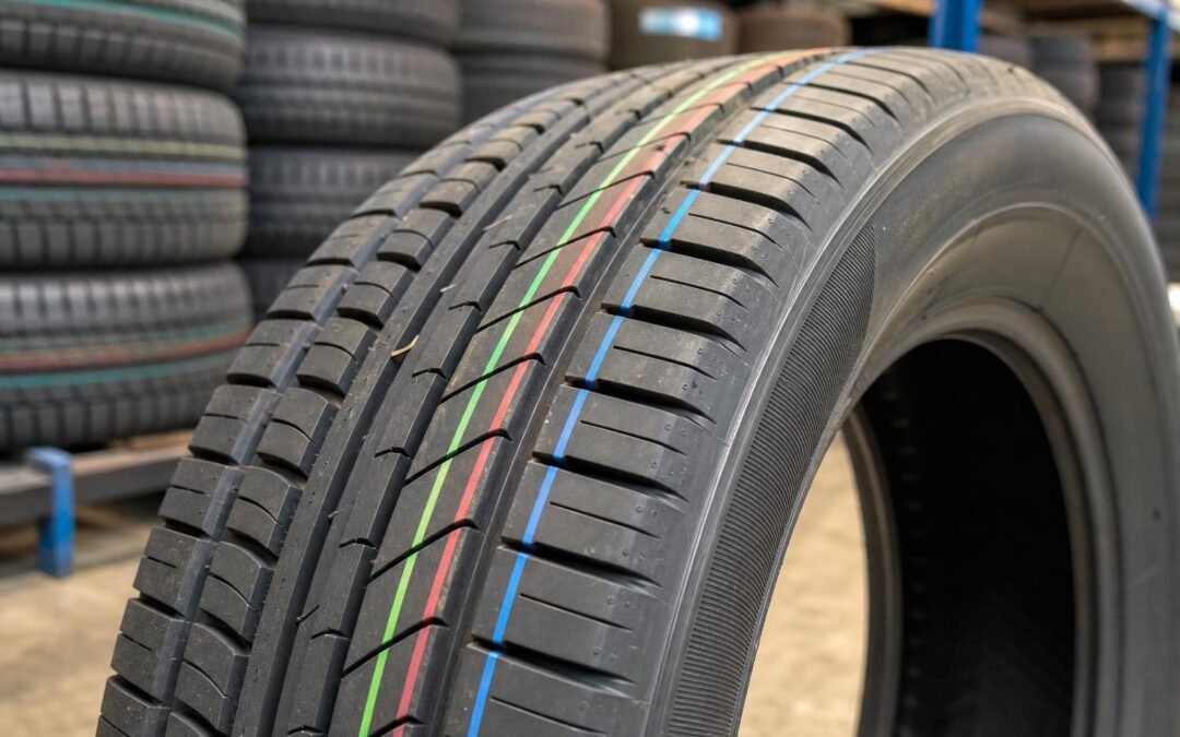 What the Colored Stripes on New Tire Treads Actually Mean