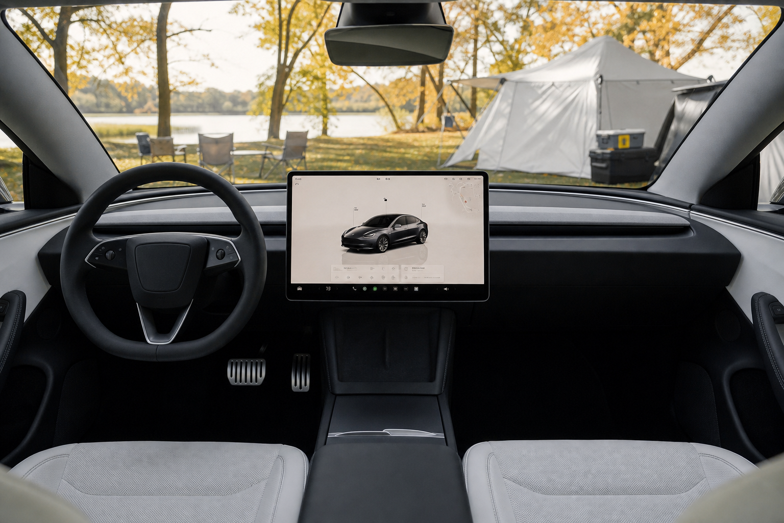 China exclusive tesla model 3 update adds 16 inch screen and v2l