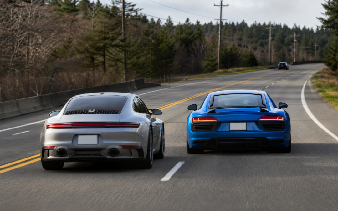 Dashcam Allegedly Captures Porsche 911 and Audi R8 Racing at 107 MPH in Washington
