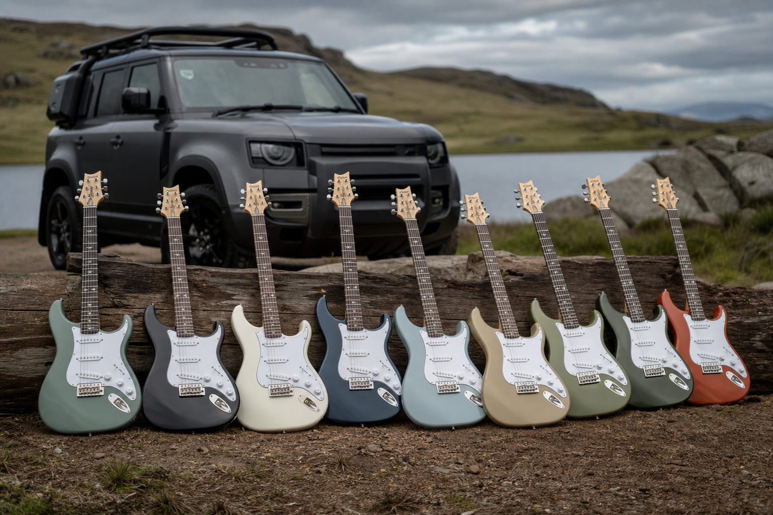 Prs and defender launch limited edition silver sky guitars in eight suv inspired colors
