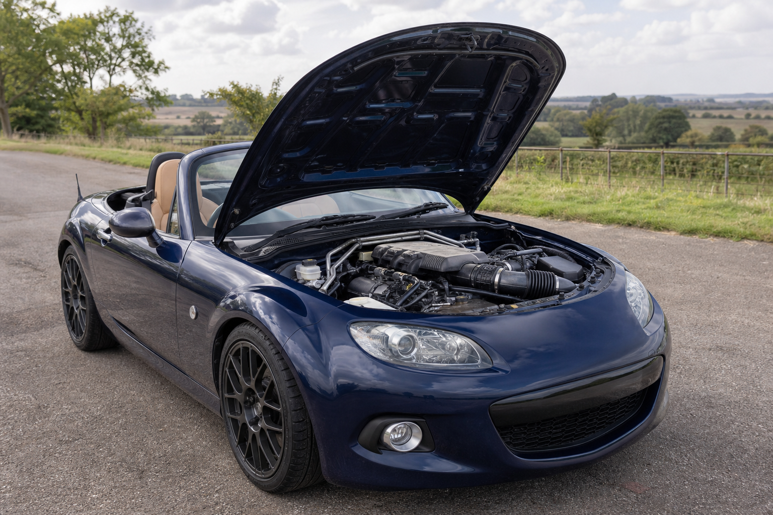 Rocketeer fits a 304 hp ford v6 into the mazda mx 5 nc