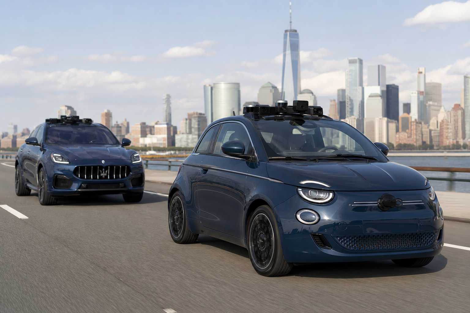 Stellantis reveals fiat 500e and maserati grecale level 2 driving prototypes