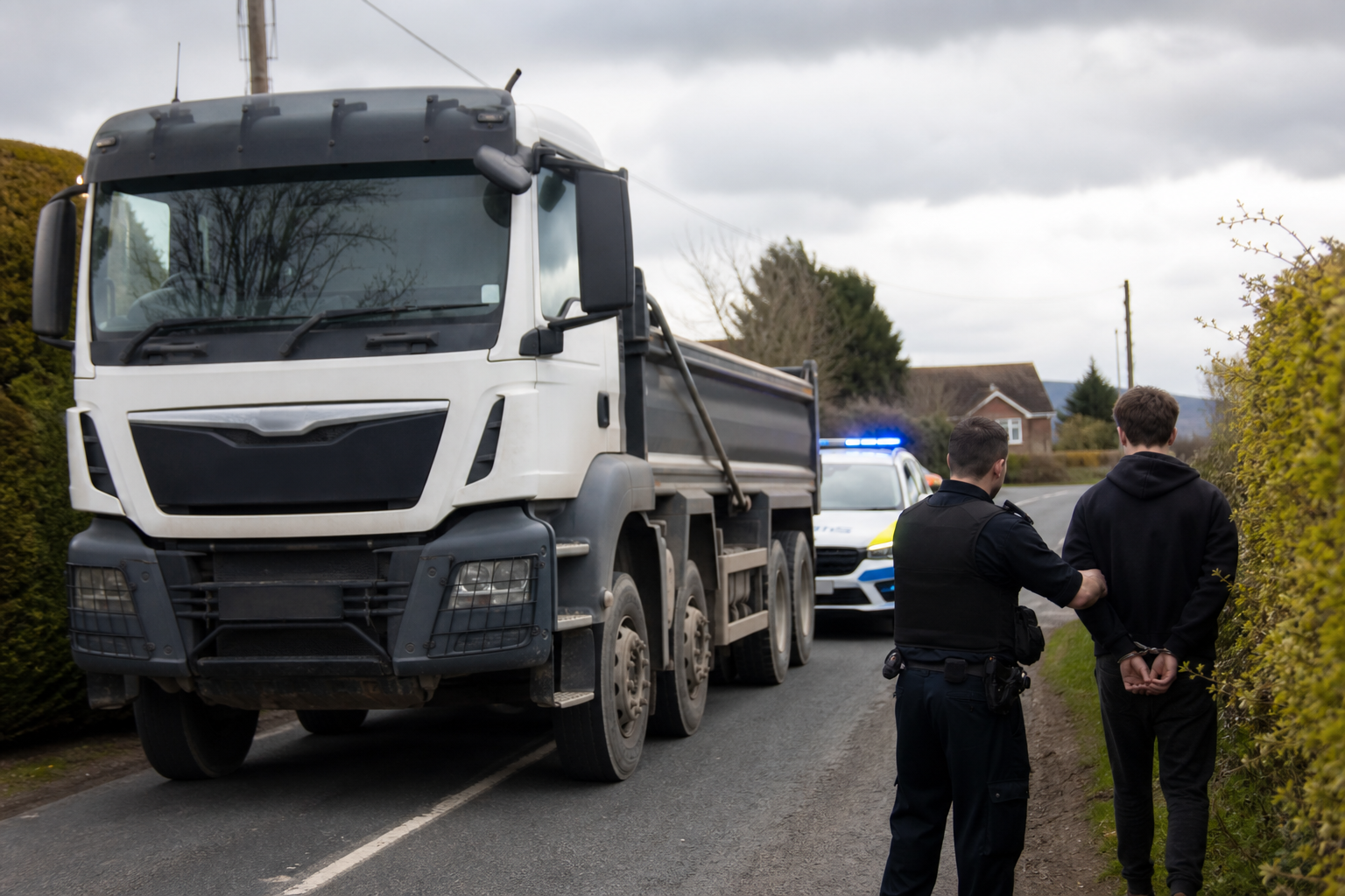 Unlicensed 21 year old sentenced after hour long chase in three axle truck